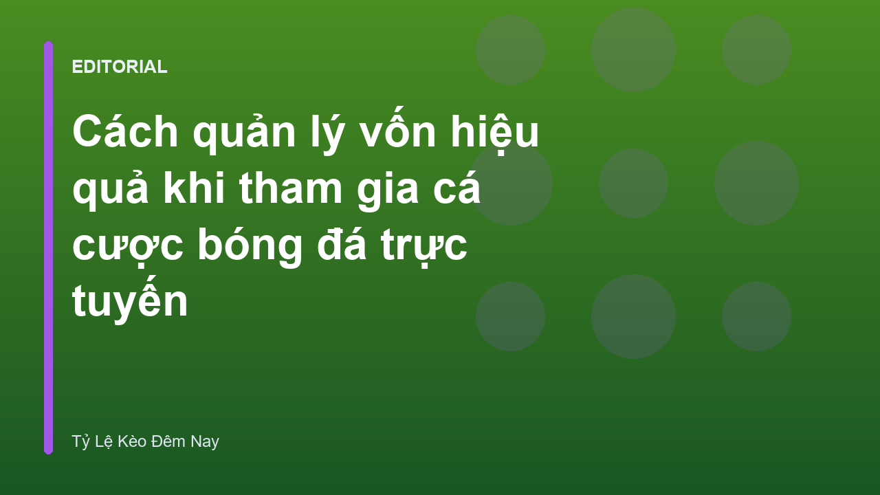 Biểu đồ quản lý vốn trong cá cược bóng đá